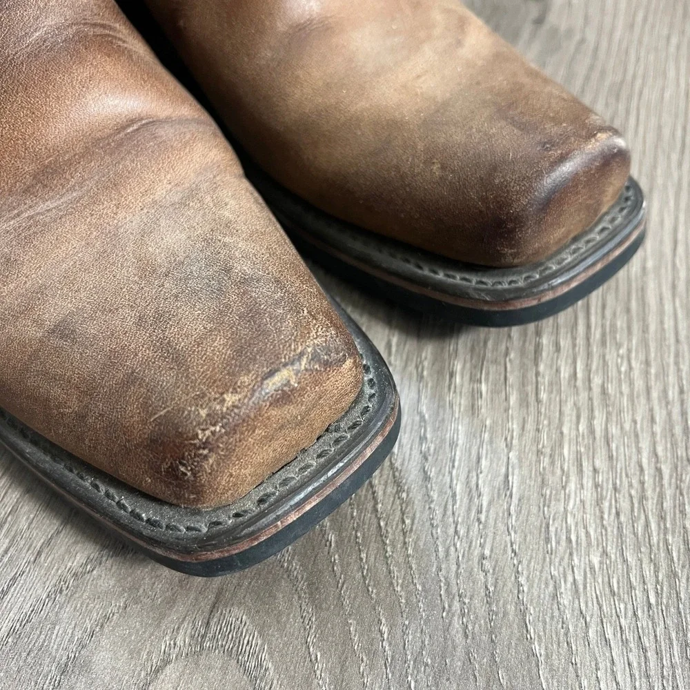 Frye Brown Leather Mule Clogs with Buckle Detail - Picture 13 of 15